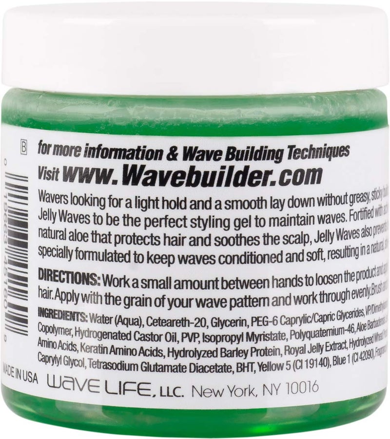 WAVEBUILDER Jelly Waves Soft Hold Aloe, 4 Ounce - Image 2